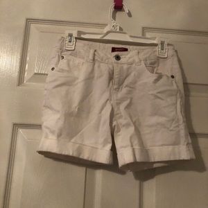 White denim shorts